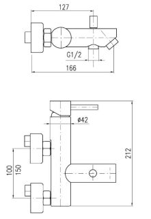 Смеситель для ванны Rav Slezak Seina SE954.5SM бронза